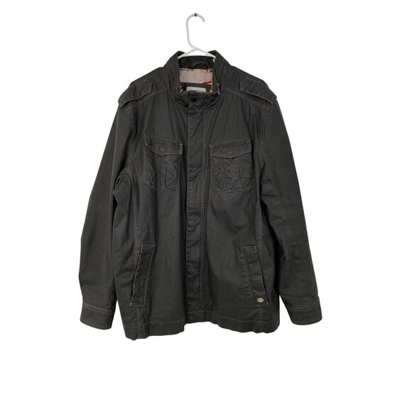 Tommy Bahama Jackman Mens Black Coated Denim Trucker Jacket XL - Picture 12 of 16